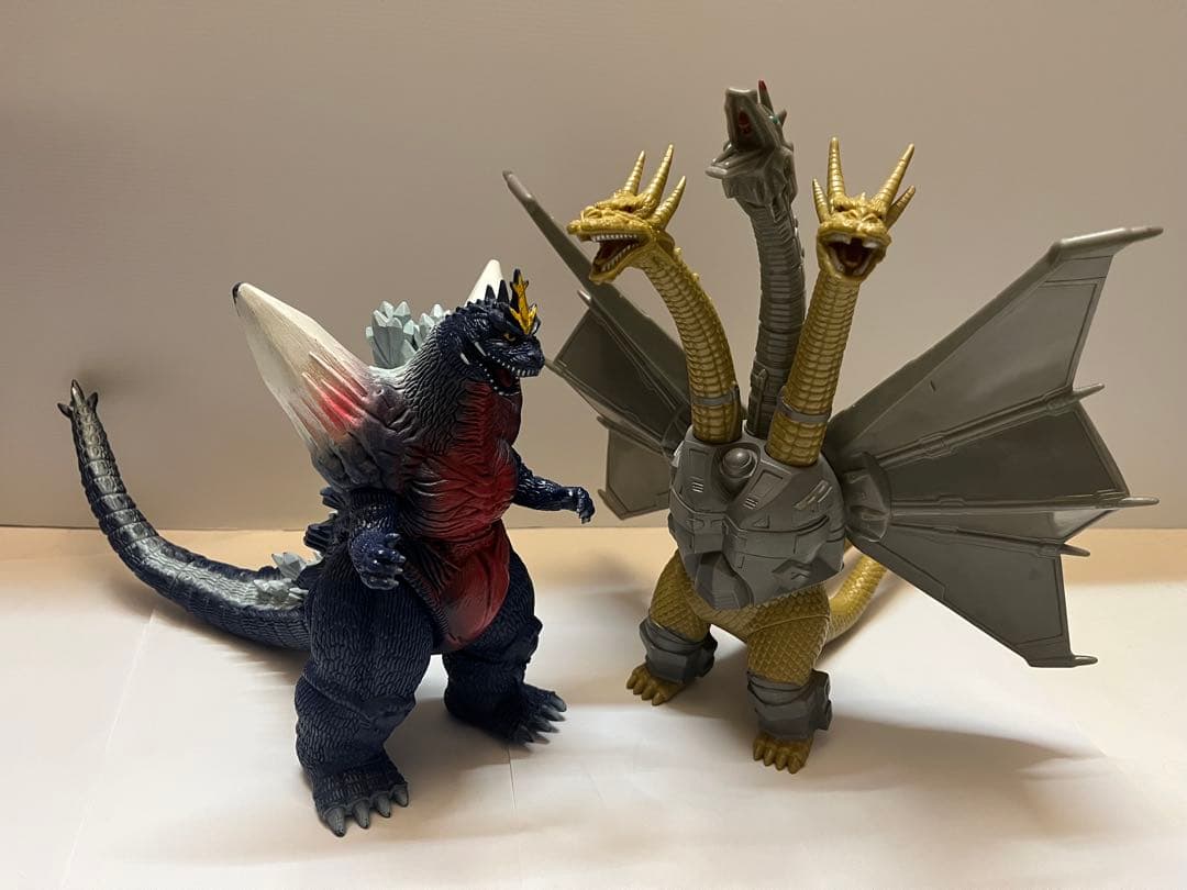 2点セット　スペースゴジラ　メカキングギドラ　ソフビ　1991年　ビッグソフビ