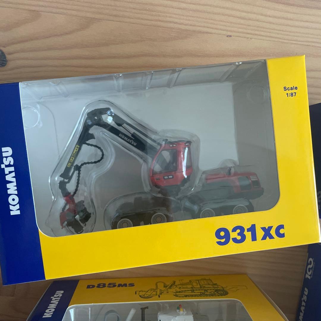 コマツ ミニカーセット 5個&ポーチ2個付き