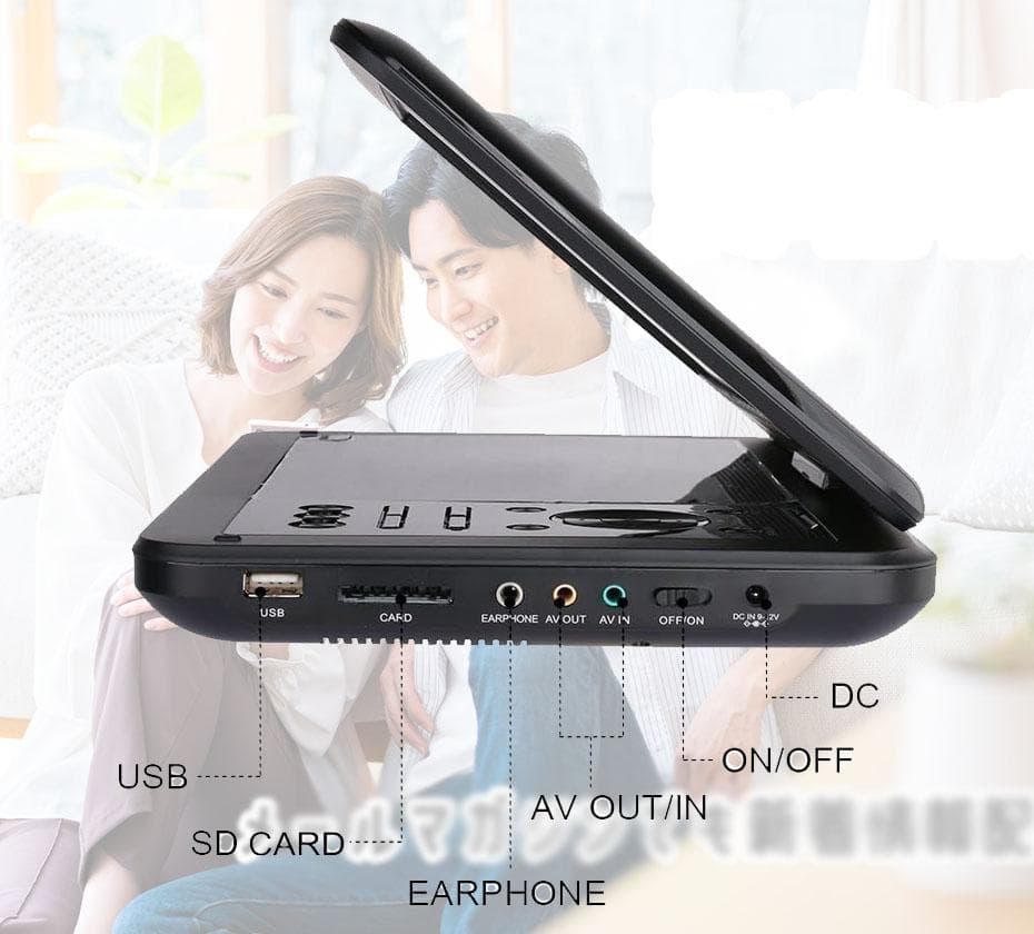 INTENAVI 12.6型 ポータブルdvdプレーヤーCPRM対応