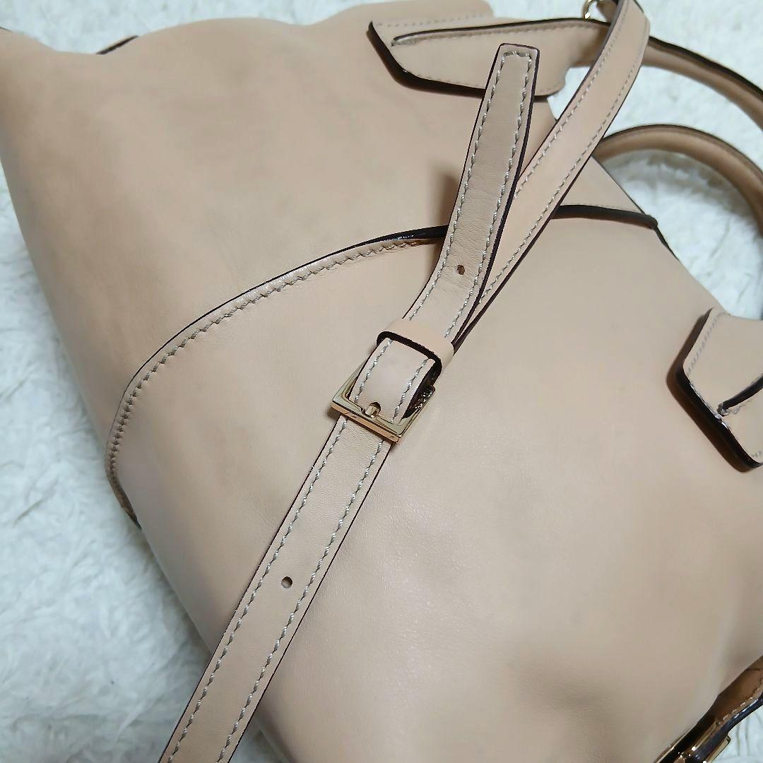 【TOD'S】 ２WAYハンドバッグ Dスタイリングミディアム レザー ベージュ