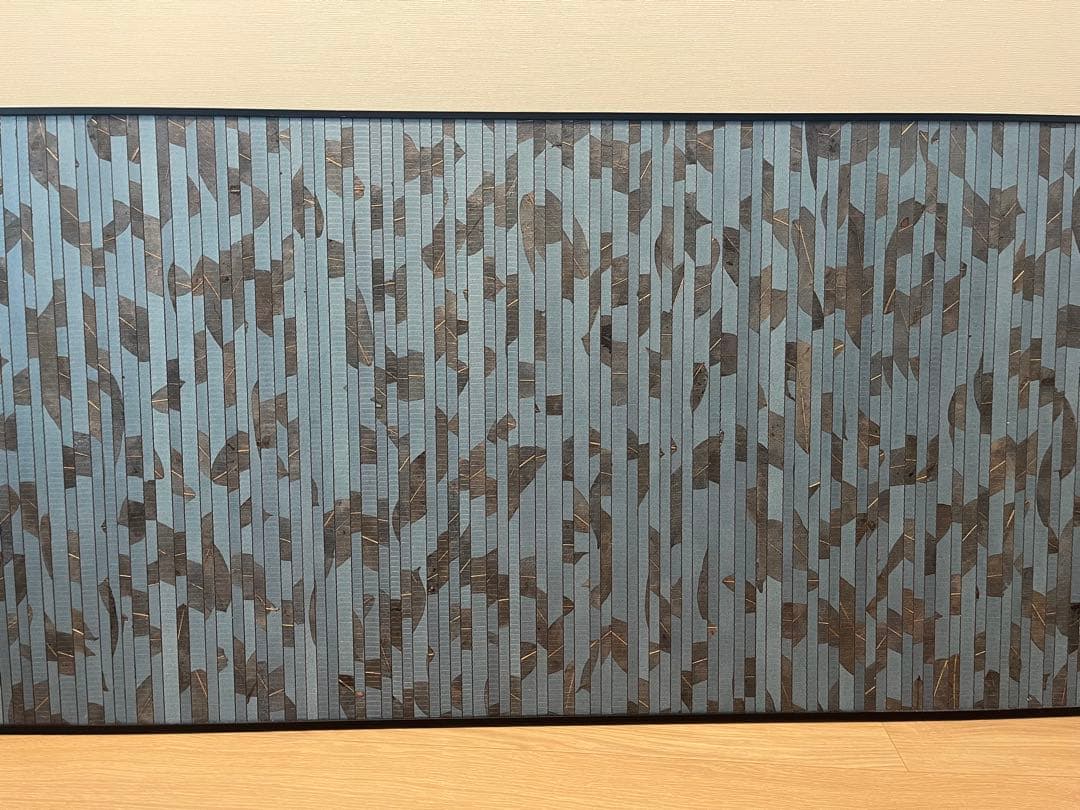 アートパネル 青茶迷彩模様