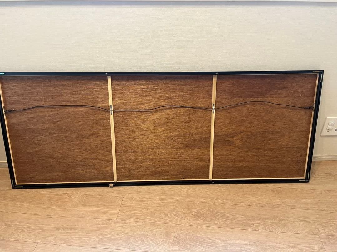 アートパネル 青茶迷彩模様