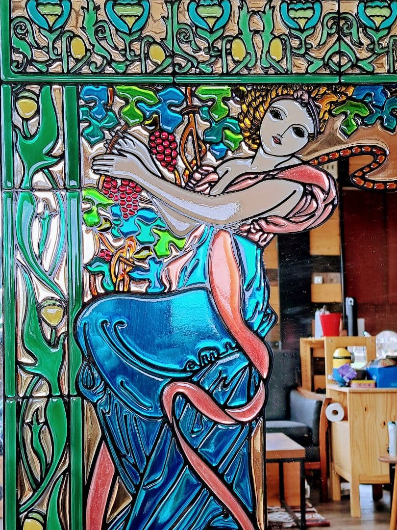 ☆特大ステンドグラス風　鏡☆