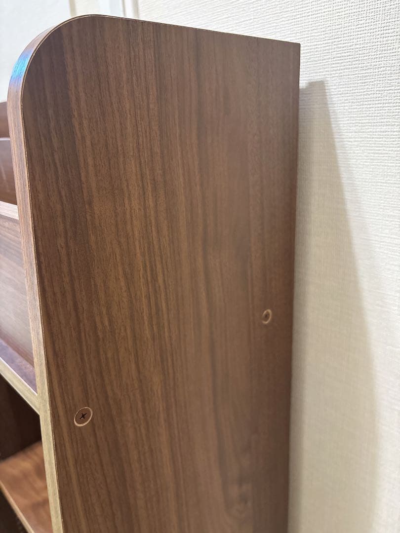 絵本棚　ベルメゾン　1cmピッチディスプレイ絵本本棚　ダークブラウン