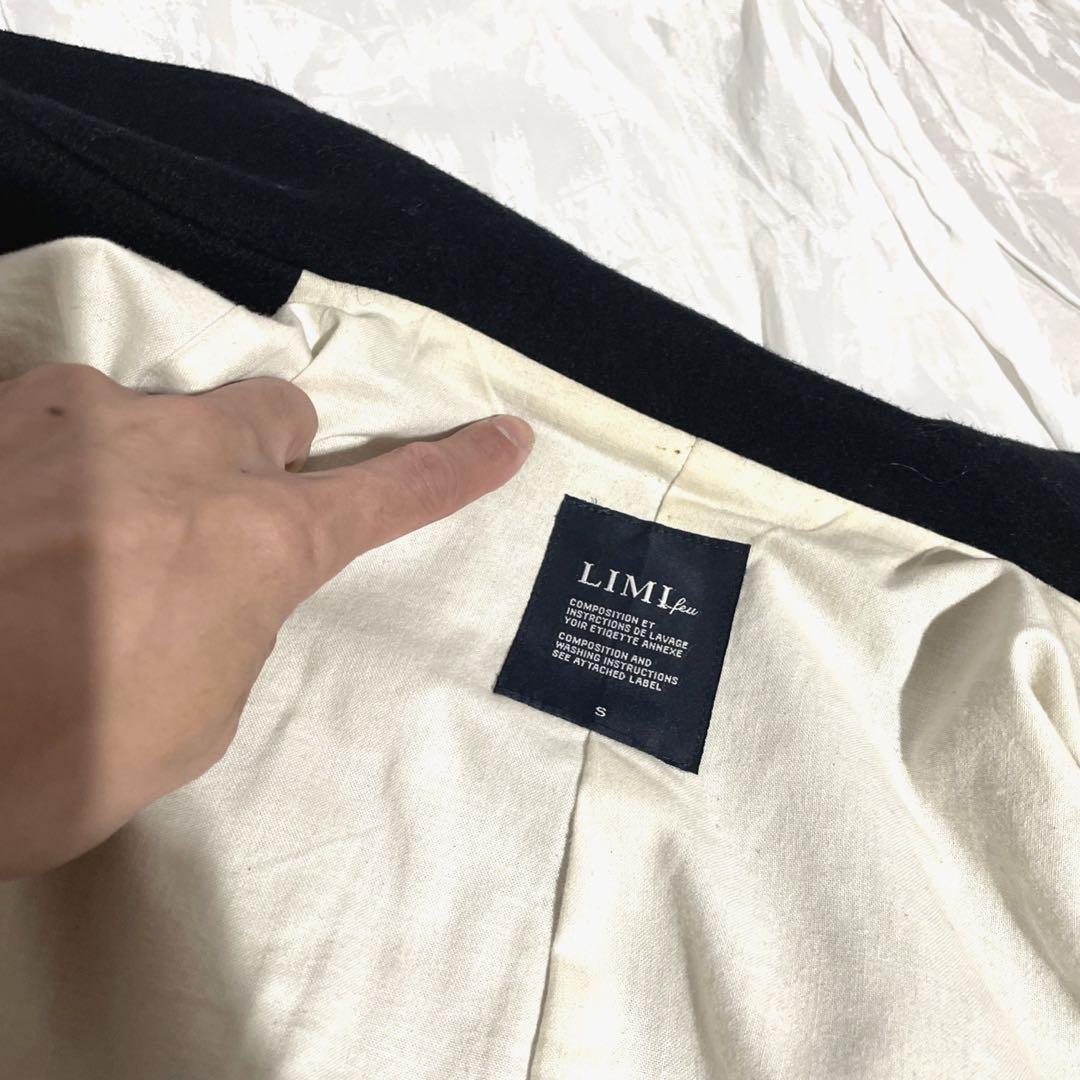 割と美品 LIMI feuリミ フゥ ウールメルトンコート2008年AW