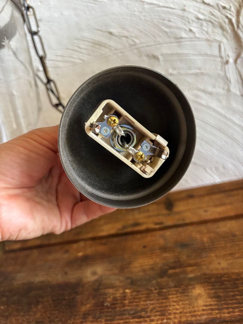 コロニアルスタイル　ガラスランプ　天井ライト