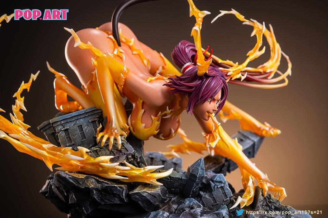ブリーチBLEACH　四楓院夜一瞬鬨・雷獣戦形　ガレージキッドフィギュア　完成品
