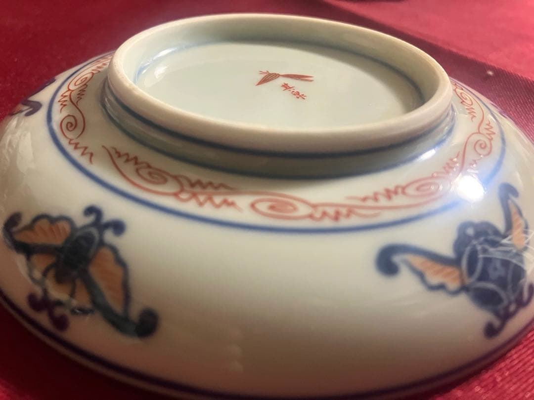 有田 其泉 古伊万里様式 琳派金彩色絵小皿 5客