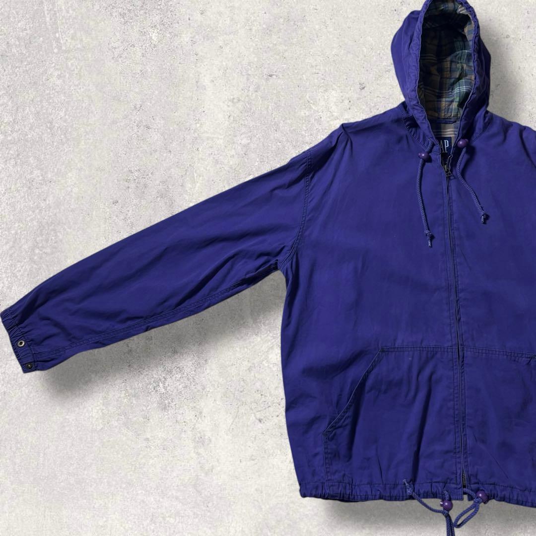 ほん古着90s OLD GAPオールドギャップフルジップパーカー紫パープル