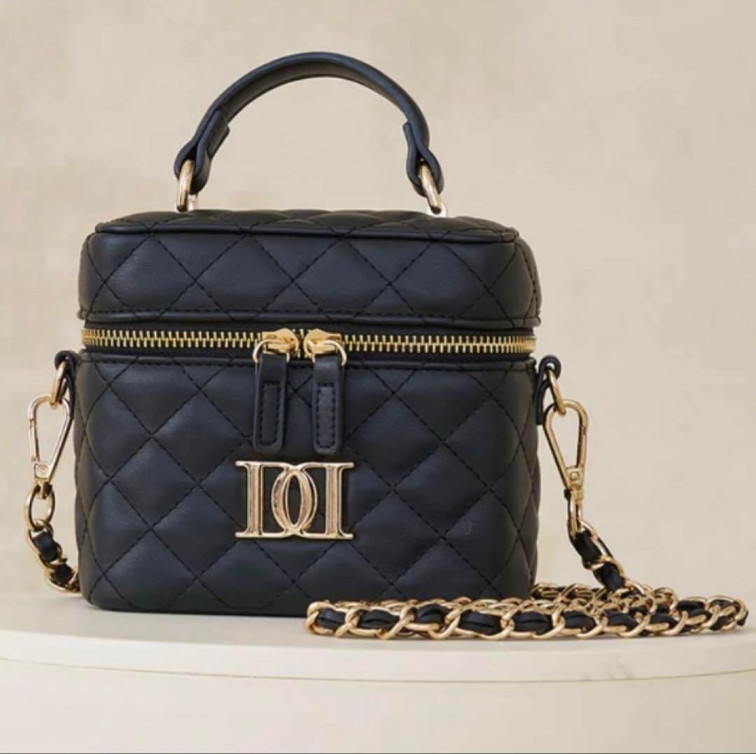 DARICH ゴールドパーツ キルティングスクエアミニバッグ BLK ブラック