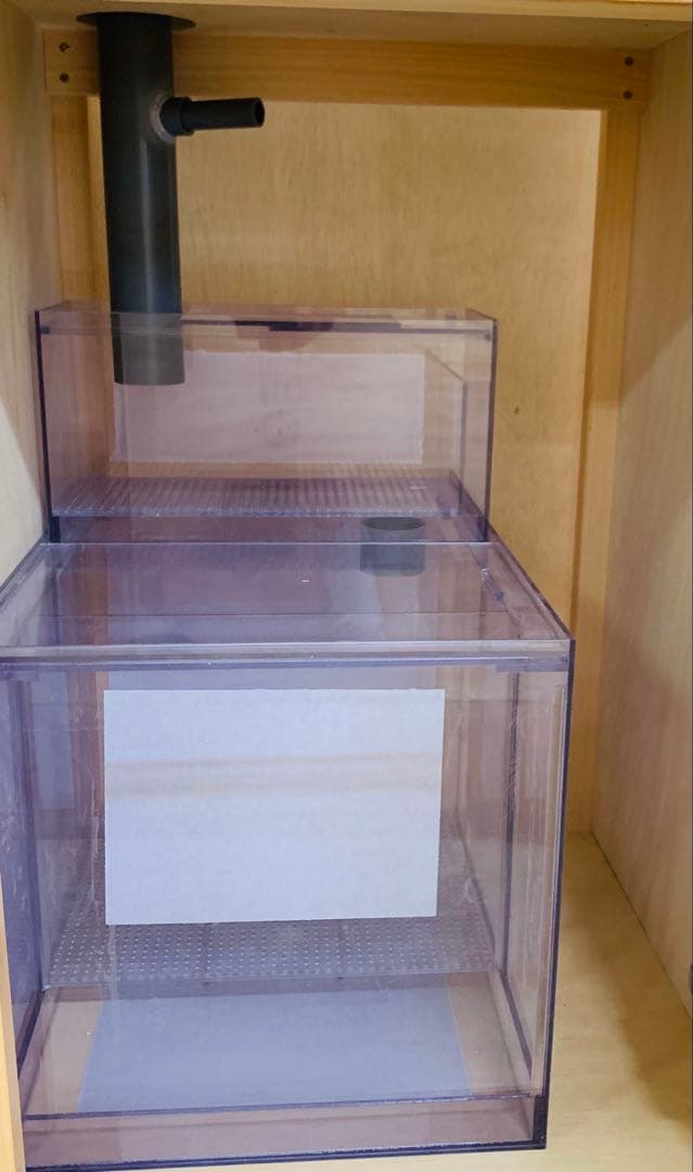 450×450×450オールガラスオーバーフロー水槽セット　クリア