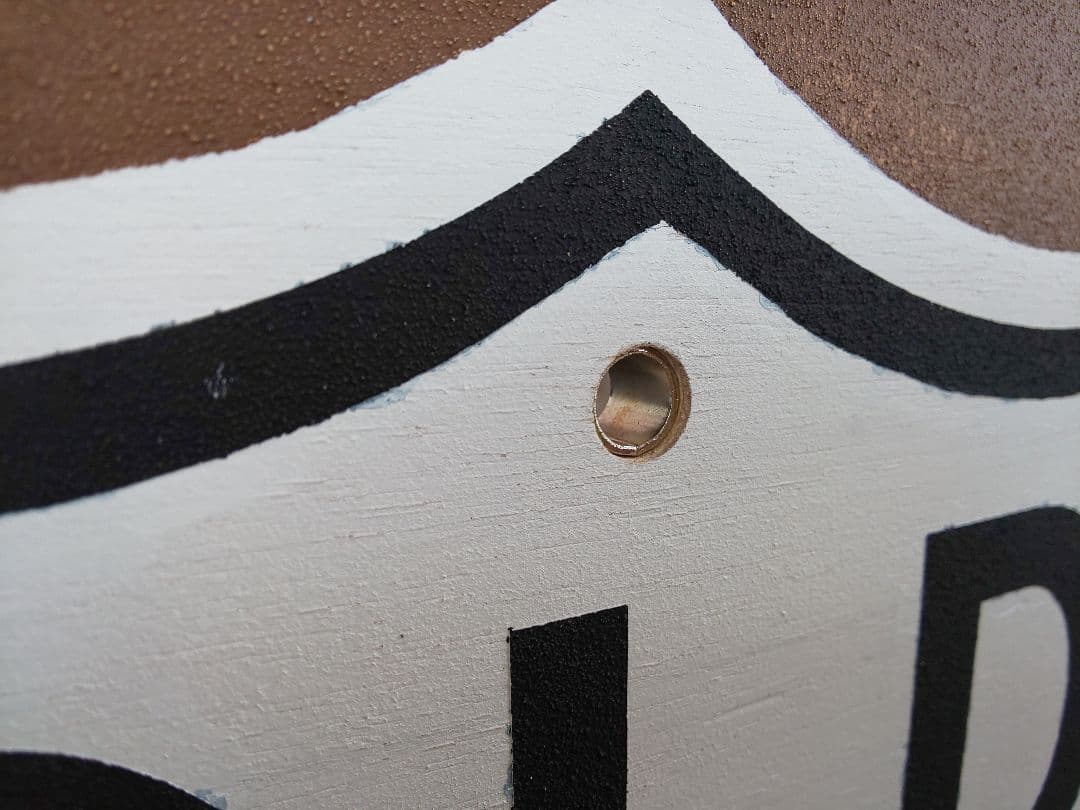 【ハンドメイド】木製ロードサイン ルート66 アメリカ 道路標識 木製看板