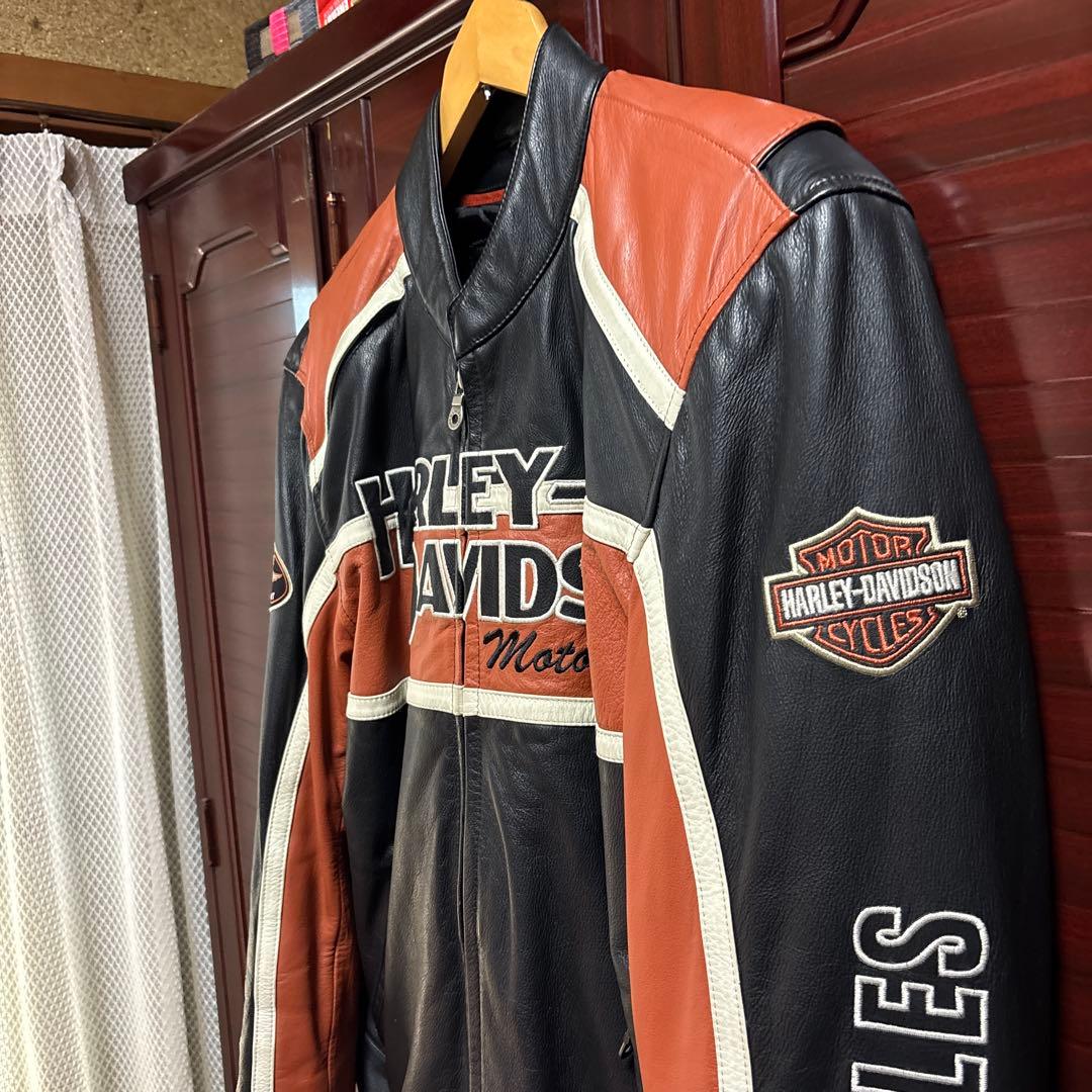【美品】HARLEY-DAVIDSON レザージャケットライダース　size L