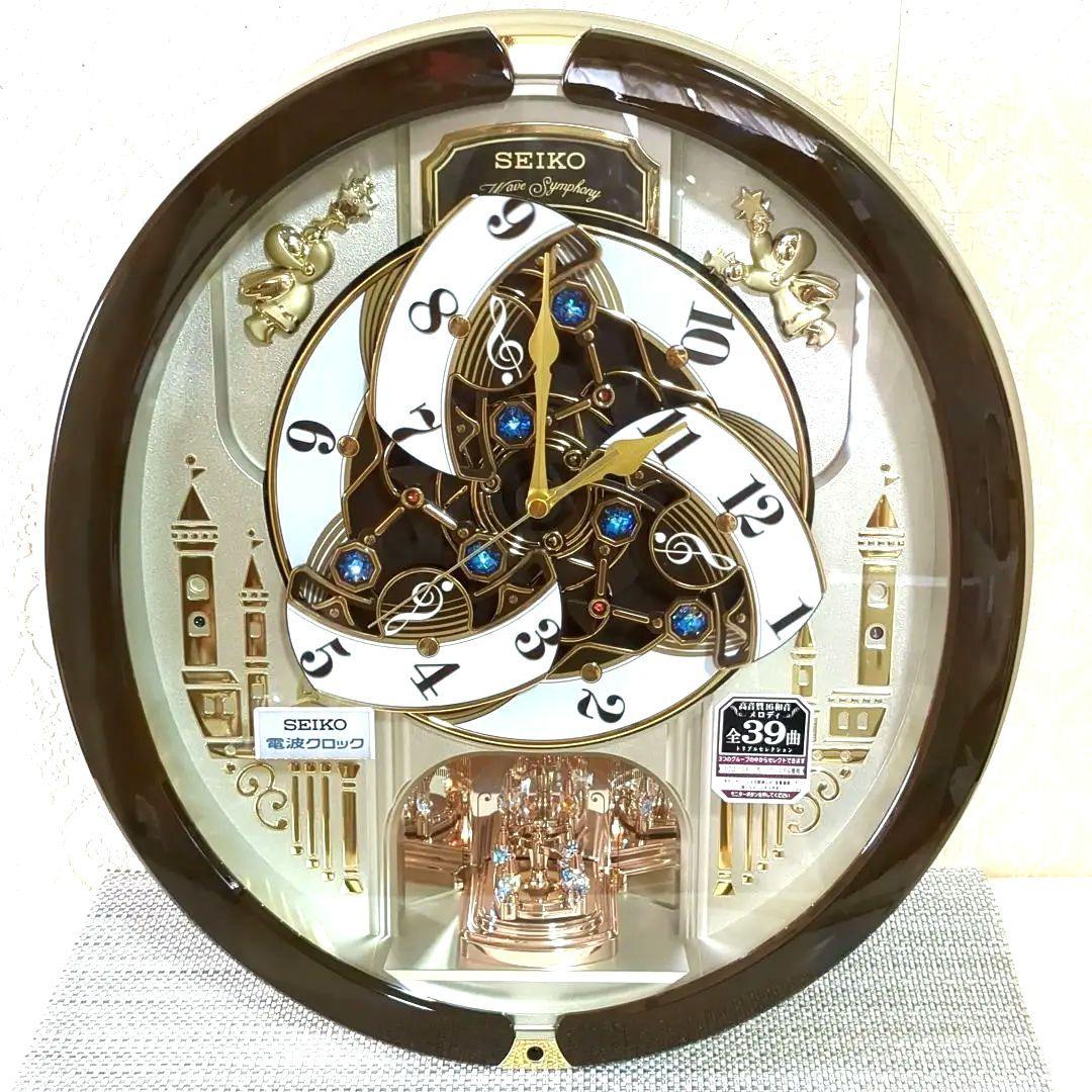 SEIKO　電波からくり掛時計　ウェーブシンフォニー　39曲　RE579B　美品