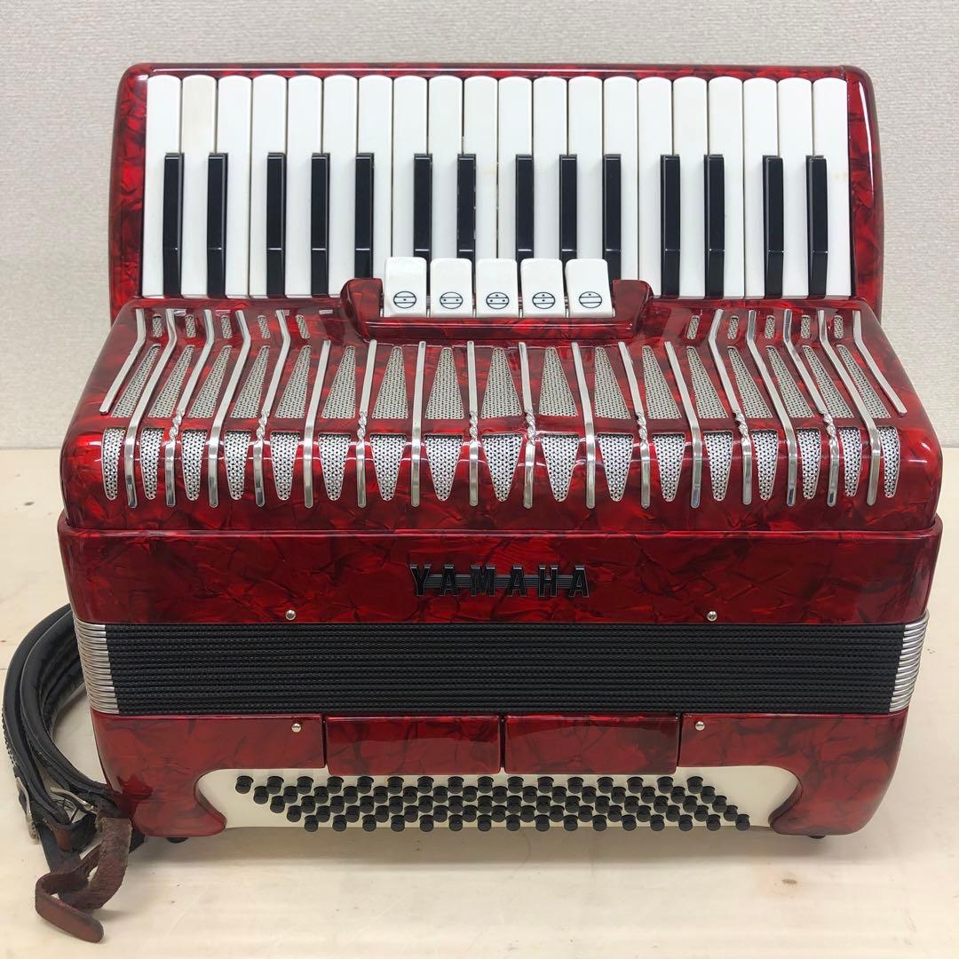 【レア】YAMAHA ヤマハ アコーディオン レッド 34鍵 80ボタン 赤