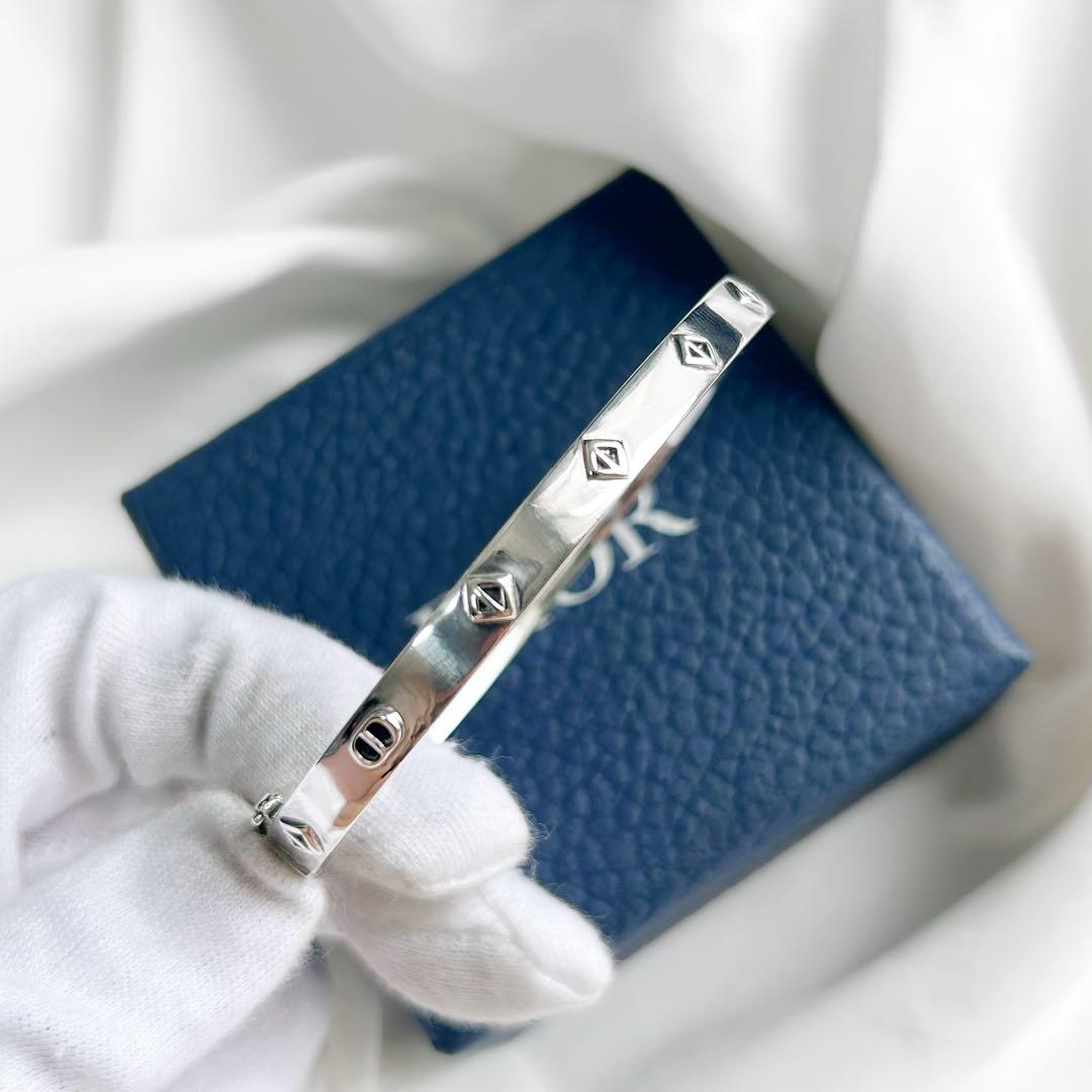 【大人気】DIOR CDダイヤモンド バングル Ag925 アイコン
