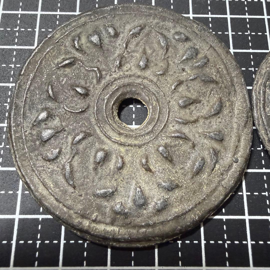古銭 絵銭 アユタヤ王朝 異形銭 中国 花銭 大型 4点組 開運 アンティーク