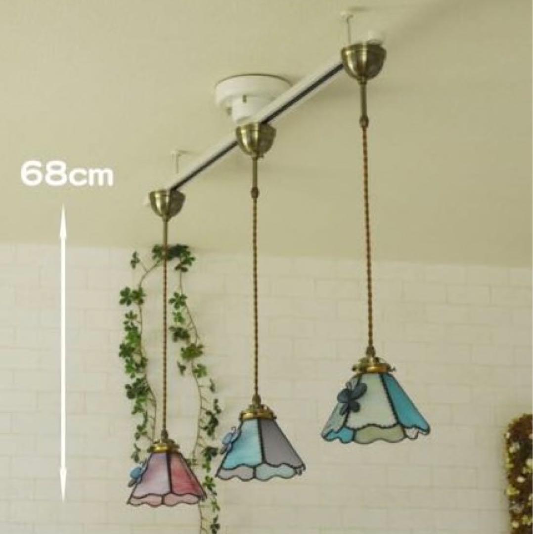 ペンダントライトステンドグラス⭐︎日本製 Papillon Bleu