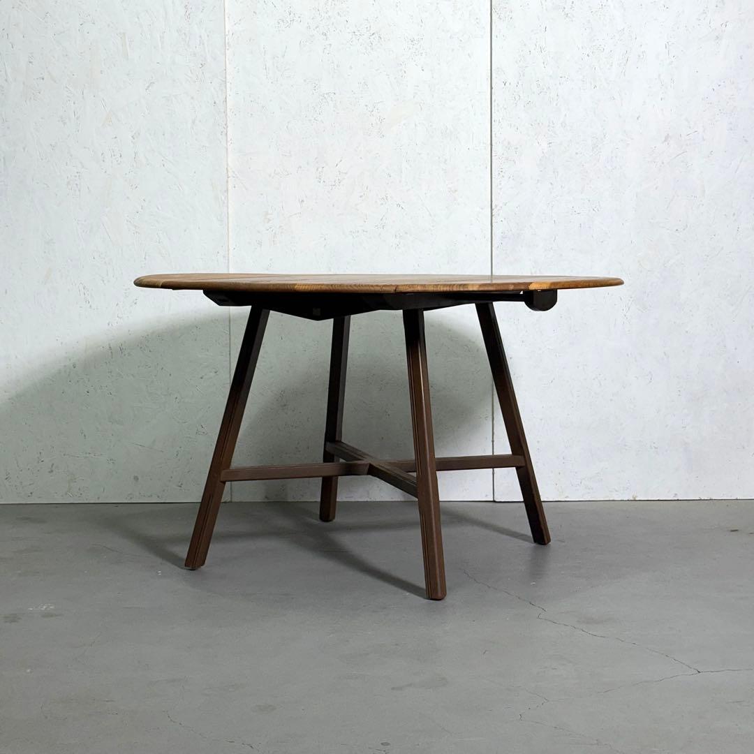 ERCOL(アーコール) /ラウンド　ドロップリーフテーブル (2)