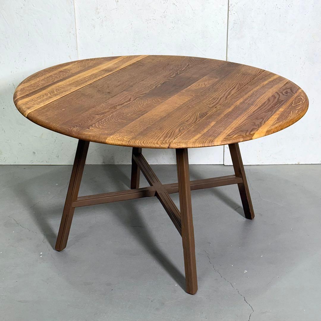 ERCOL(アーコール) /ラウンド　ドロップリーフテーブル (2)