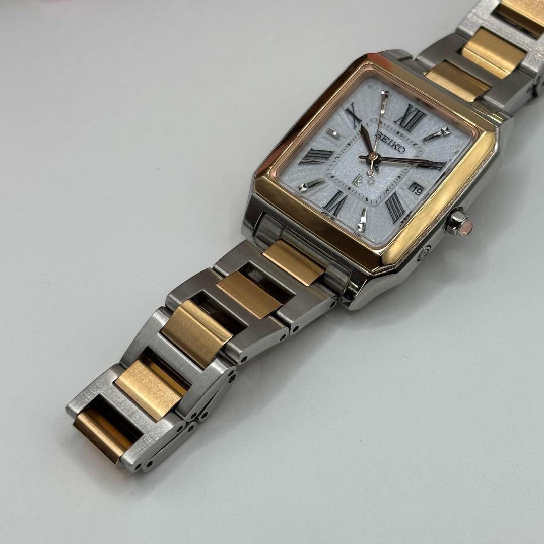稼働品☆　SEIKOセイコー　ルキア　lk スクエア　電波ソーラー腕時計