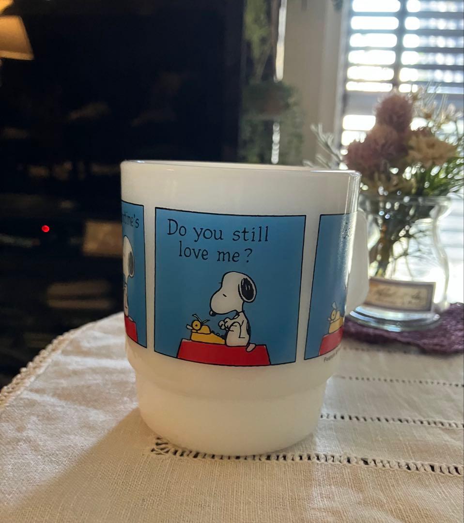 スヌーピー ミュージアム♡Fire king スタッキングマグカップ 2個セット