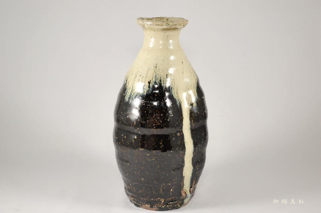 井上東也 唐津 花入 共箱 茶道具 鏡山窯 朝鮮唐津