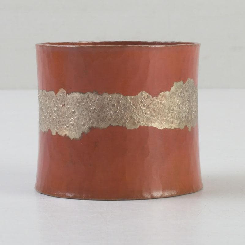 茶道具　銅製　鬼頭正信作　蓋置　共箱　V　9261