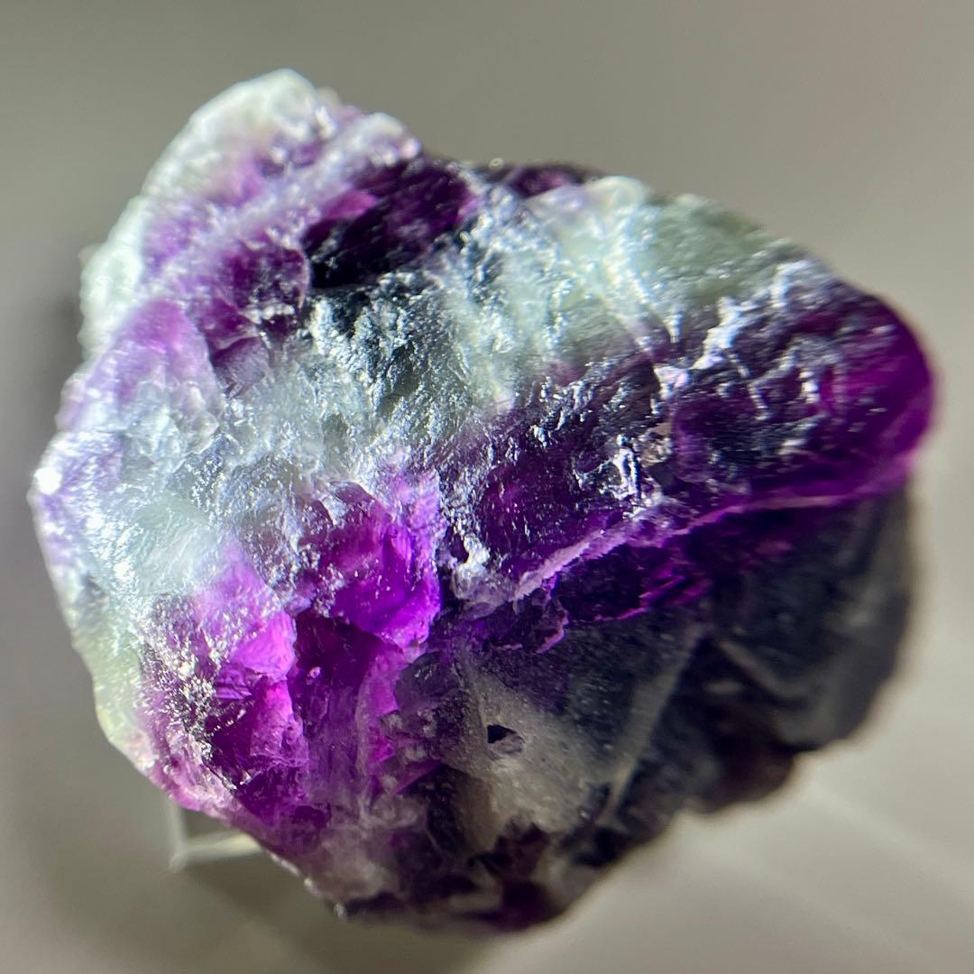 バイカラー シュガー 虹 フローライト 310.35ct 原石 ゾーニング 鉱物