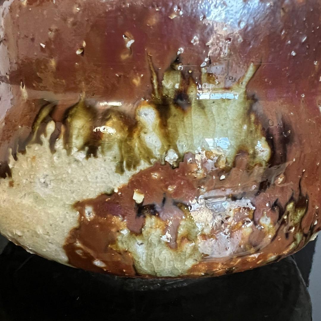 月形那比古　本物保証 鬼伊賀茶碗　茶道具　共箱　茶碗 茶道具 共布