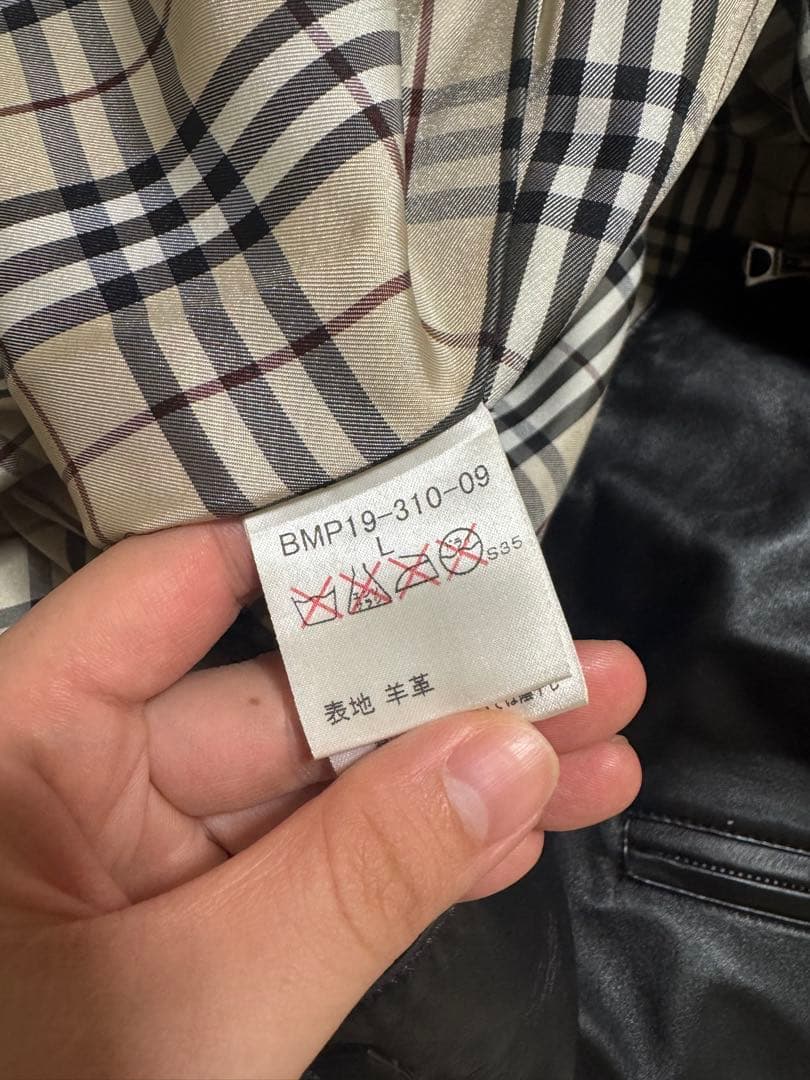 BURBERRY シングルライダースジャケット