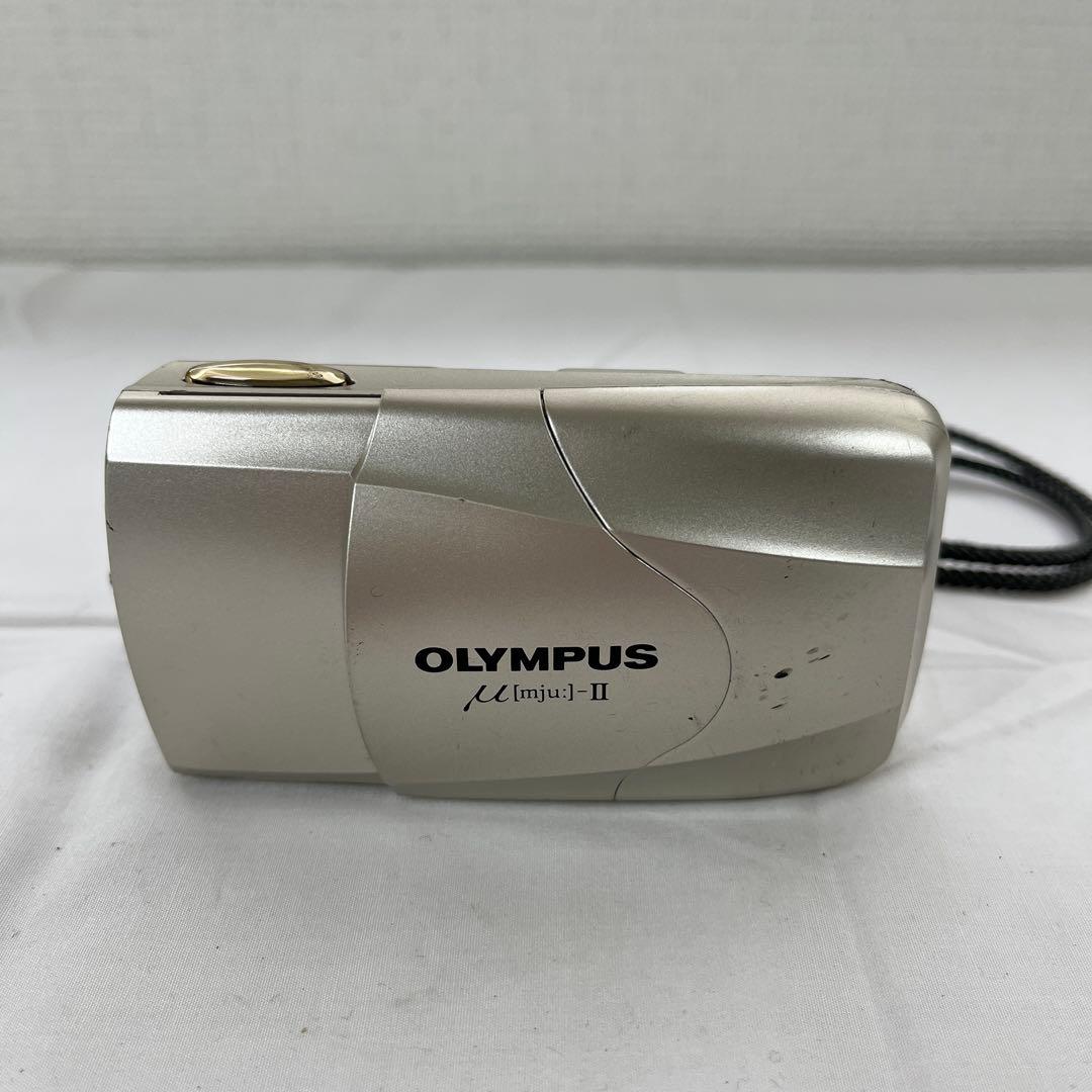 (h) OLYMPUS μ[mju:]-II シルバー フィルムカメラ　ジャンク