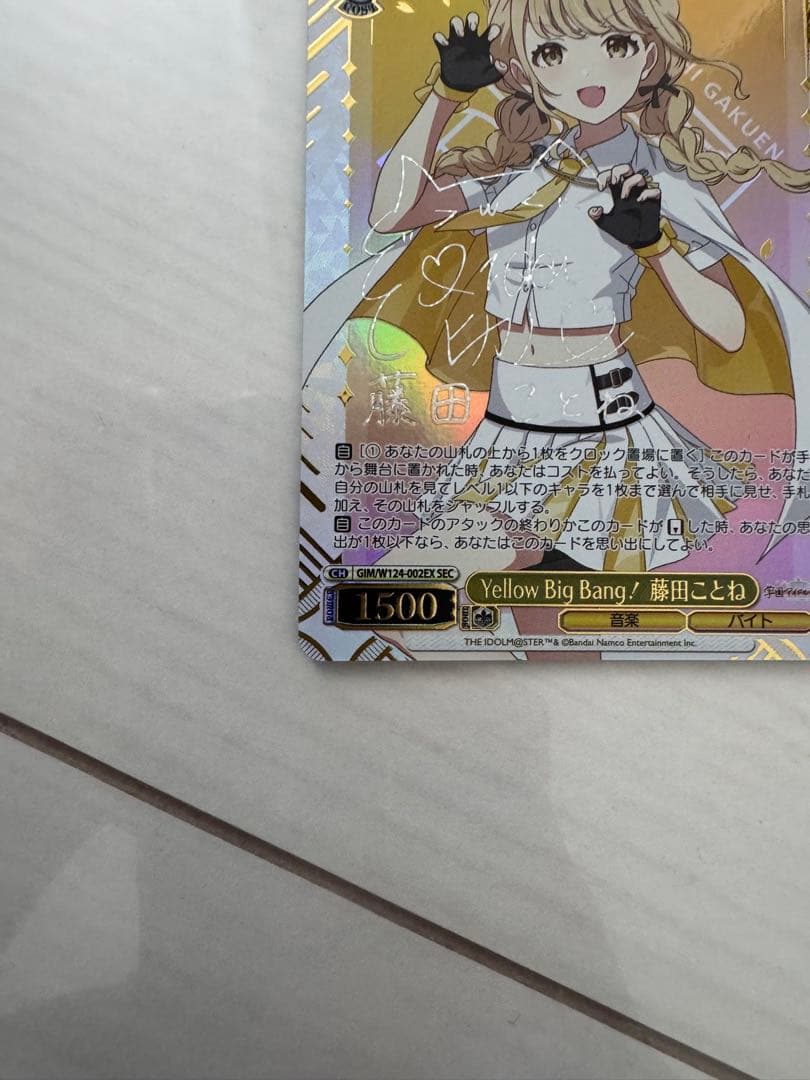 WS 藤田ことね sec サイン ヴァイスシュヴァルツ