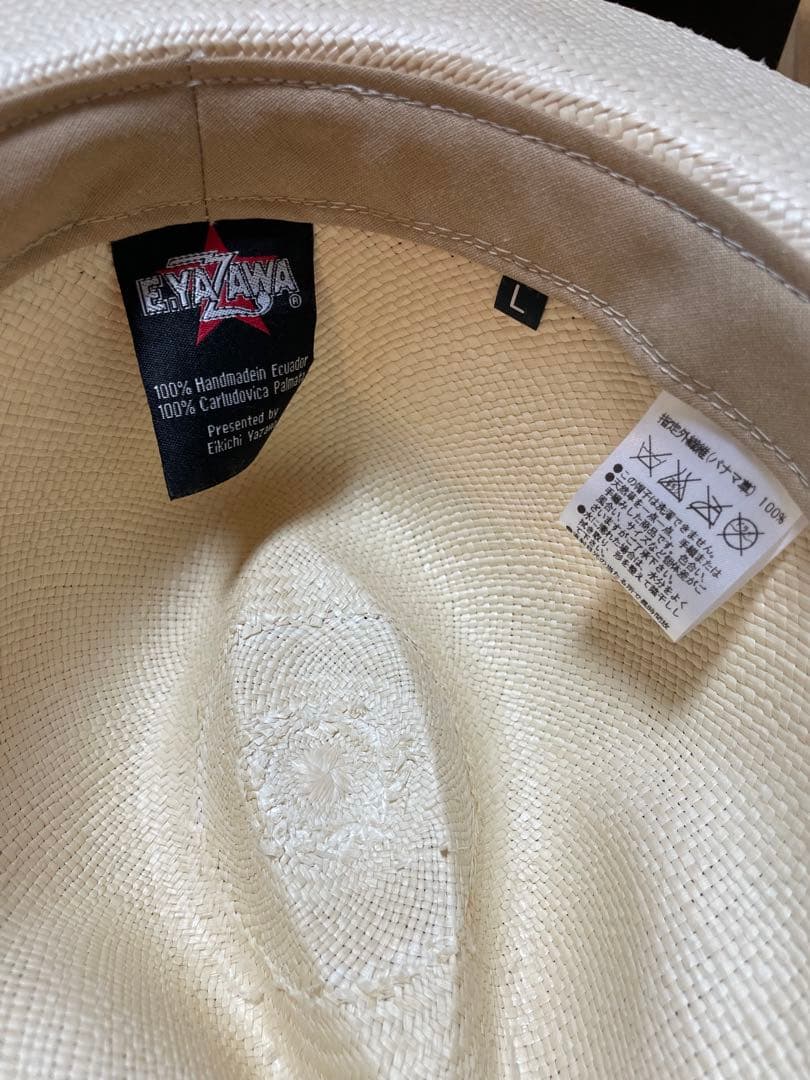 ひ*食様 矢沢永吉さん　E.YAZAWA パナマハット　Lサイズ