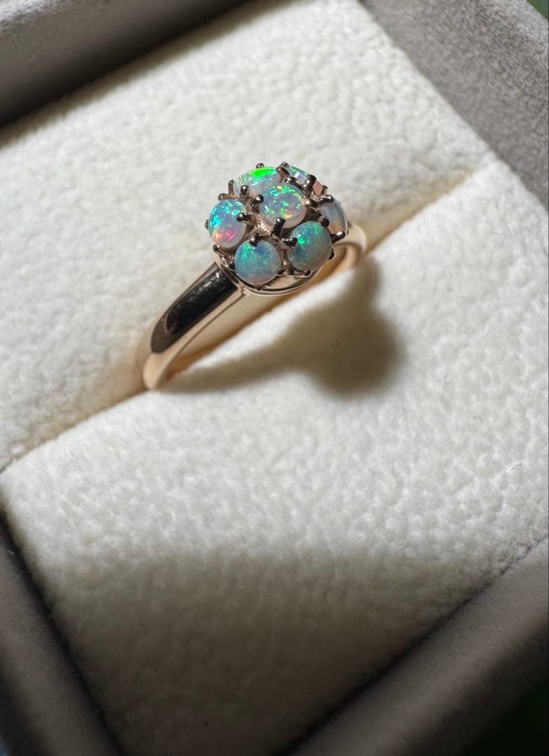 4℃ k18 オパールの指輪