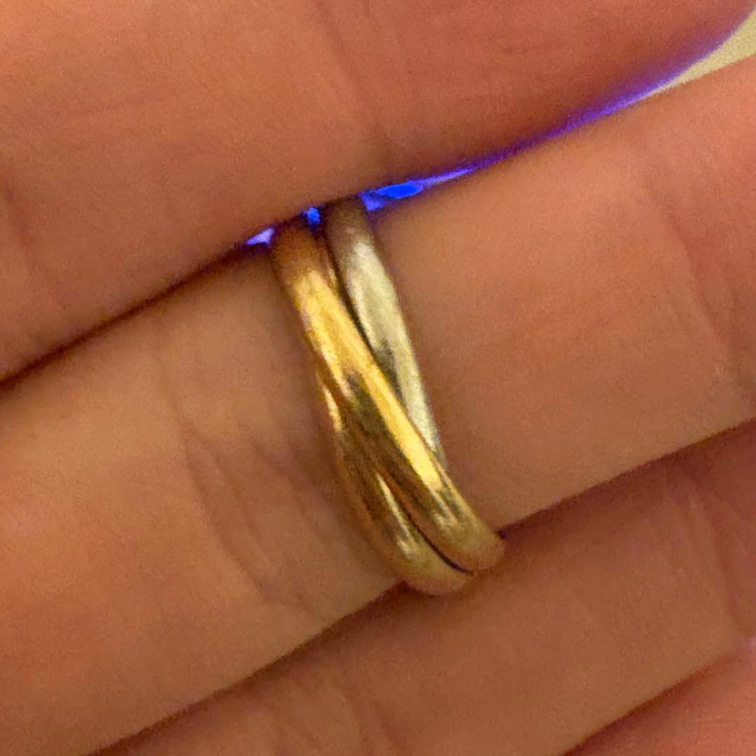 K18 K18 Pt900 3連リング 4.5g