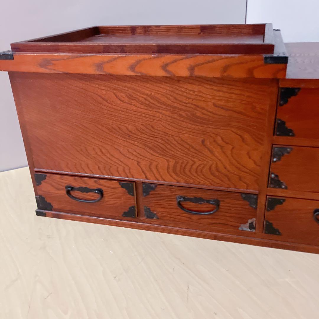 囲炉裏　木製　火鉢　火箸　灰付き　アンティーク　囲炉裏テーブル　古民具 和用具