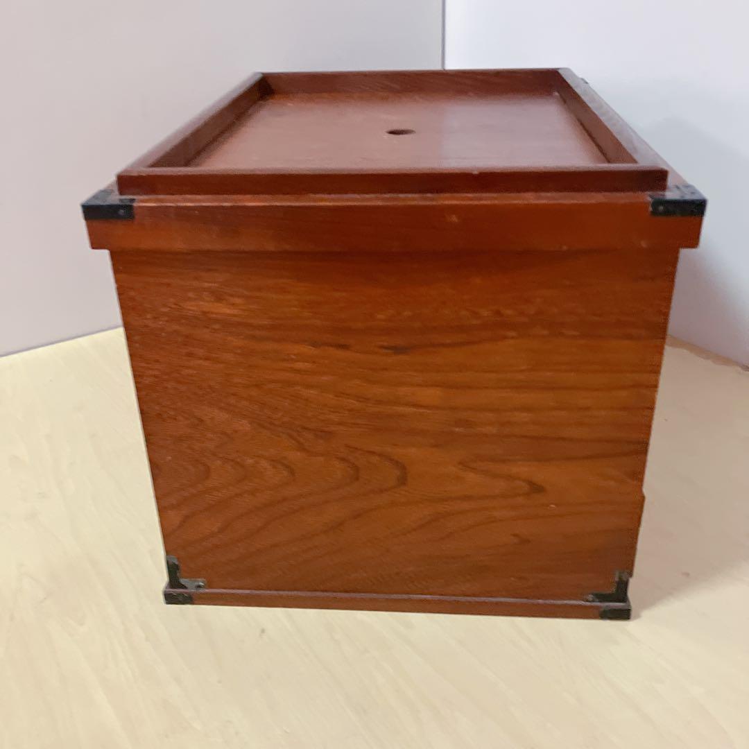 囲炉裏　木製　火鉢　火箸　灰付き　アンティーク　囲炉裏テーブル　古民具 和用具