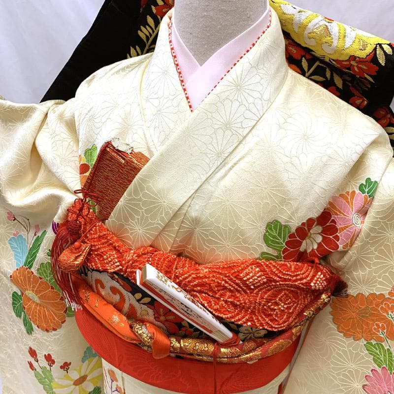 508ag33■七五三 七歳 女児 着物&袋帯&長襦袢 ■状態良好