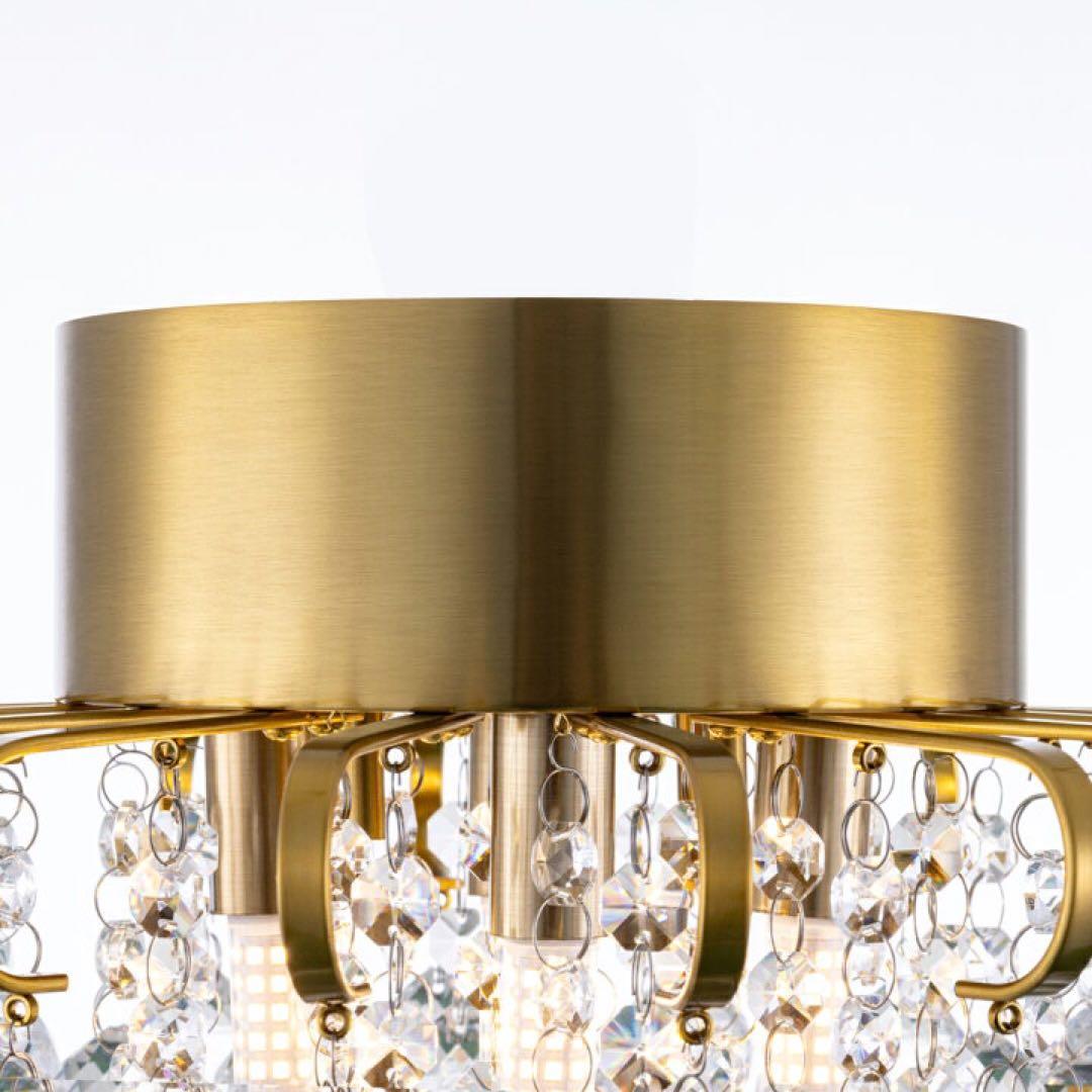 送料無料　シーリングライト　クリスタル　ゴールド　ゴージャス　シャンデリア　照明