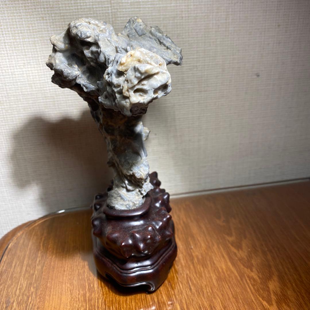 鑑賞石、唐木台付