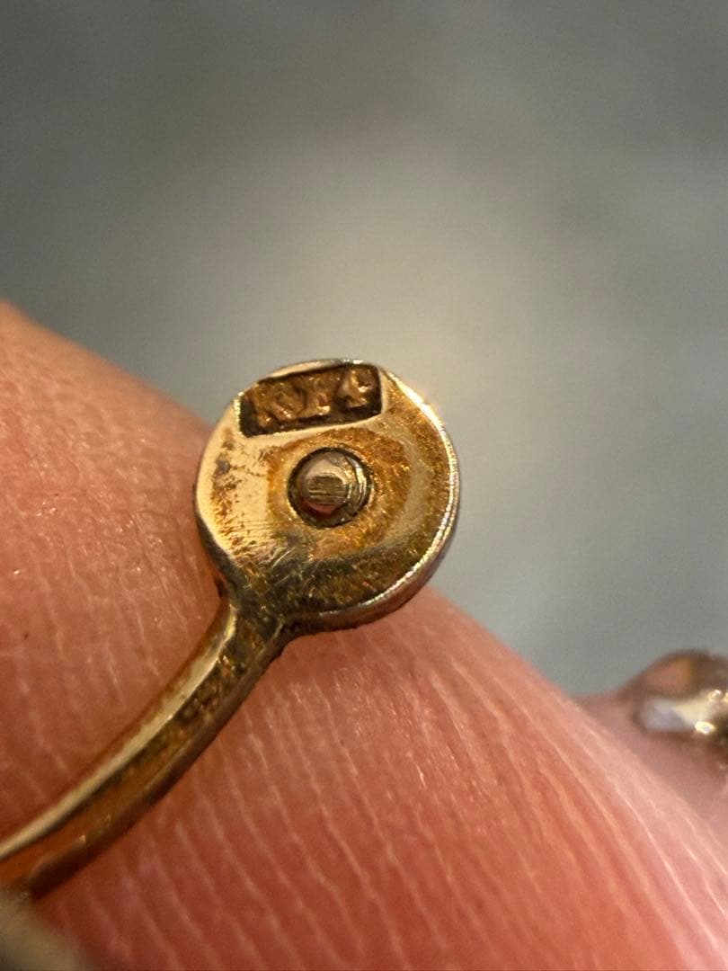 K14 ヴィンテージ 丸型 折畳眼鏡（ケース付）