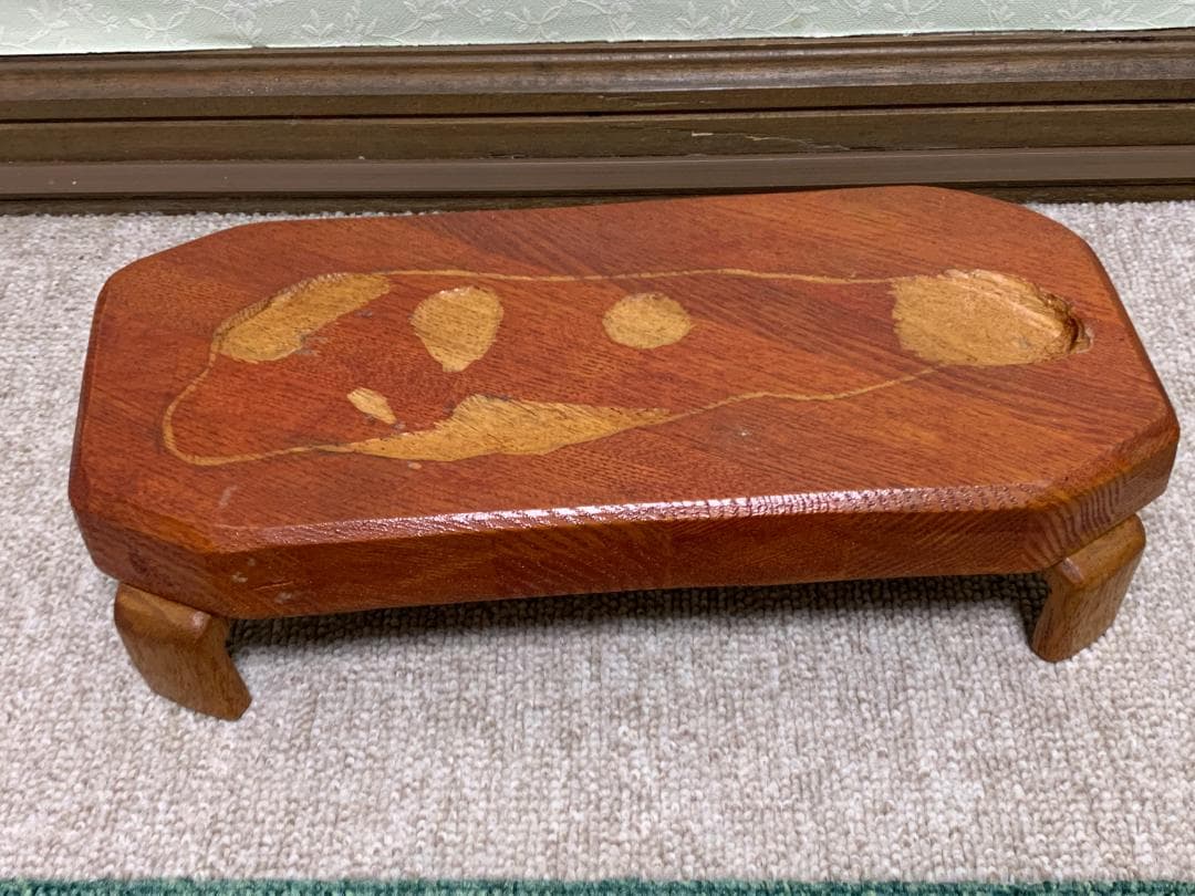 珪化木石　珪化木　H約18cm W約28cm D約9cm 約6,1kg　台付