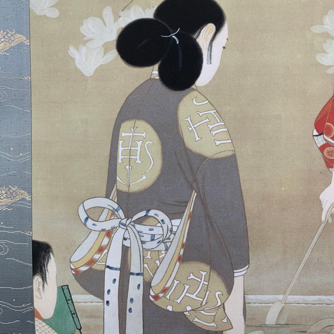 掛け軸3本 小林古径筆 極楽井図、村瀬桃岡作 「中務」、伊東深水筆 春暖