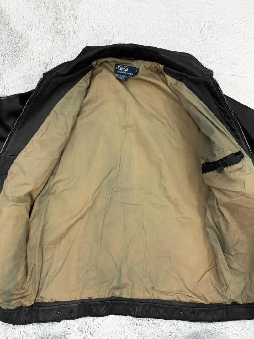 【希少Sサイズ】ラルフローレン/レザー/スイングトップ/S/ブラック/黒/ポニー