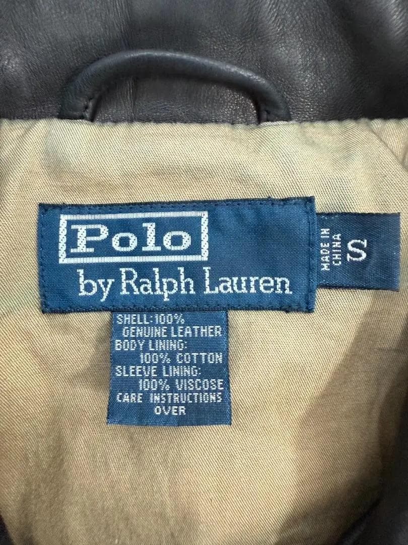 【希少Sサイズ】ラルフローレン/レザー/スイングトップ/S/ブラック/黒/ポニー