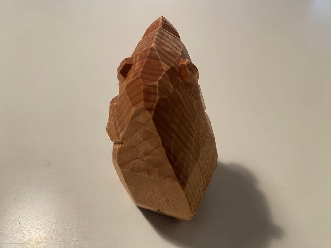 根本土龍 根本勲 木彫り 猿 動物彫刻 高さ75mm×幅45mm×奥行き60mm