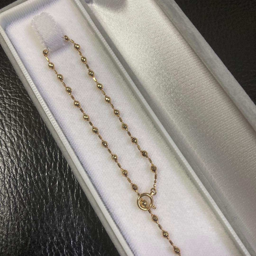 ★アンクレット 18金 ボールチェーン
