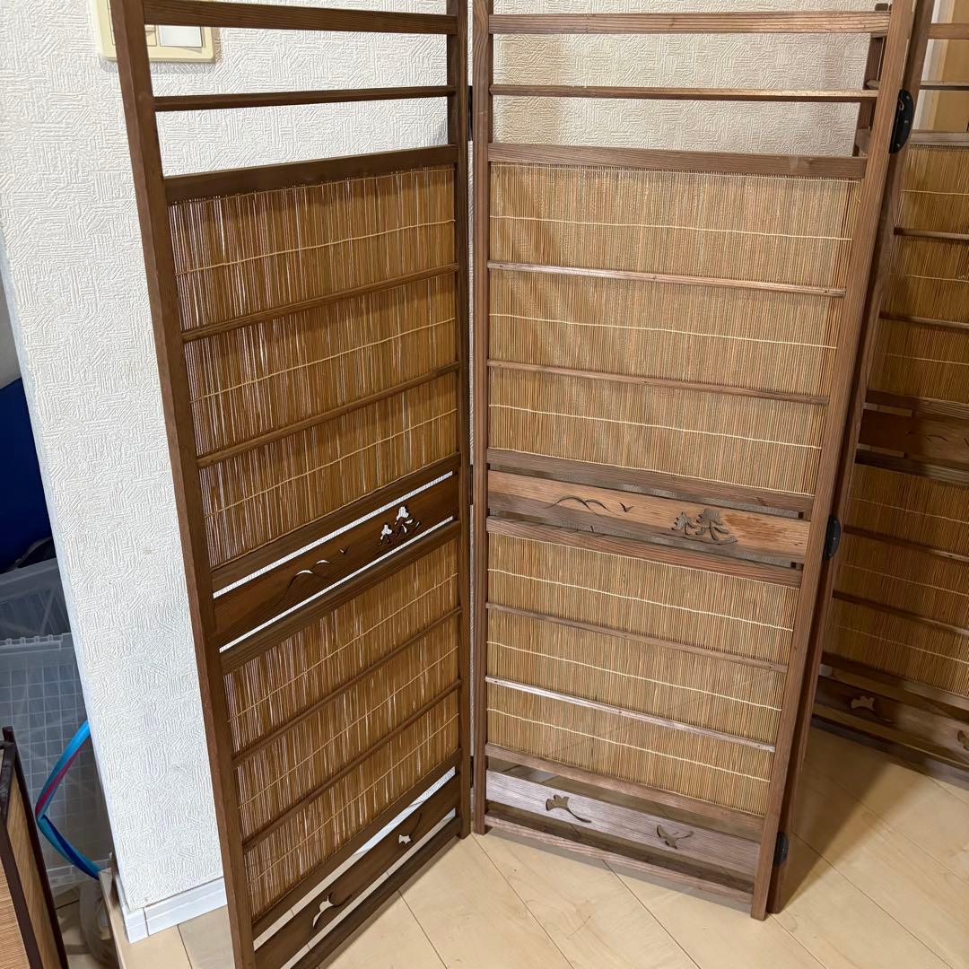 パーテーション　間仕切り　御簾屏風