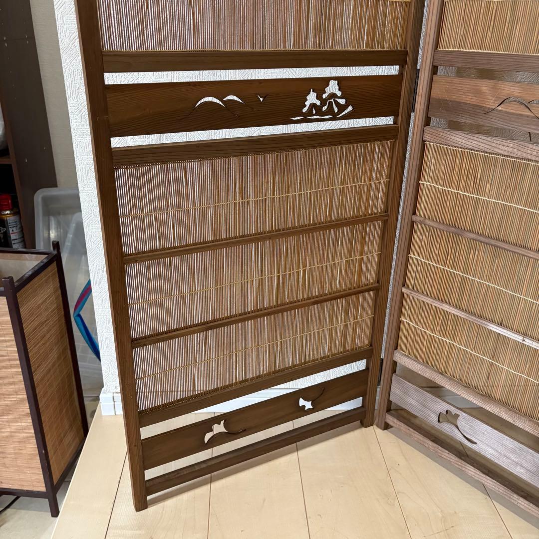 パーテーション　間仕切り　御簾屏風